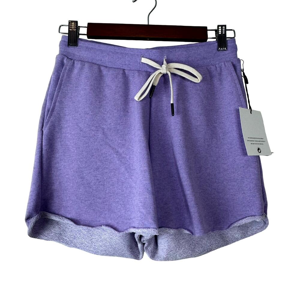 Mohnton Purple French Terry Sweat Shorts NWT Size Small